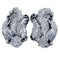 Native American Sterling Silver Flower And Leaf Post Earrings BX120132